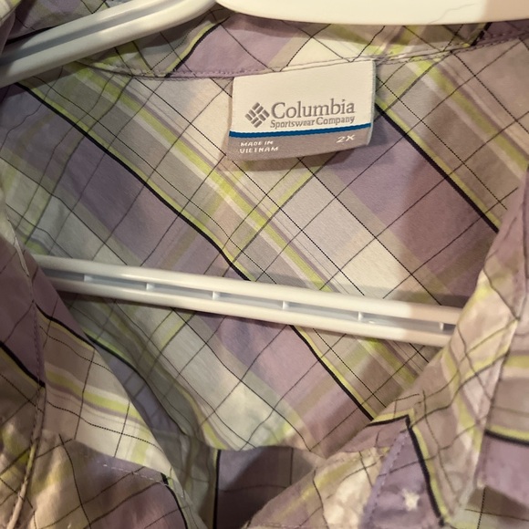 Columbia Plaid Short Sleeve Shirt 2X - Picture 4 of 4